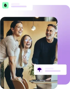 Team members laughing