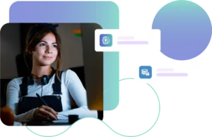 Lady on a computer