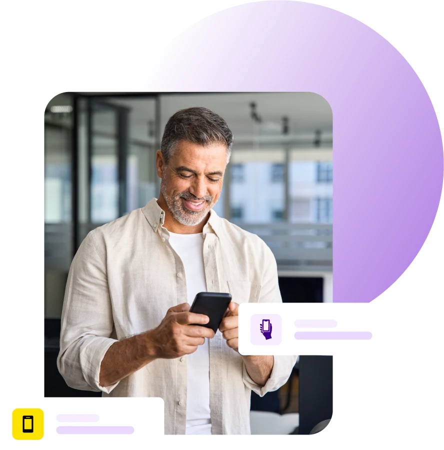 Man using mobile phone