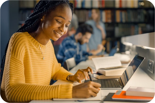 Student at desk