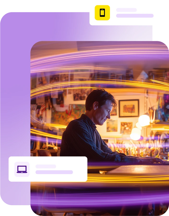 Gamma Edge Man at desk